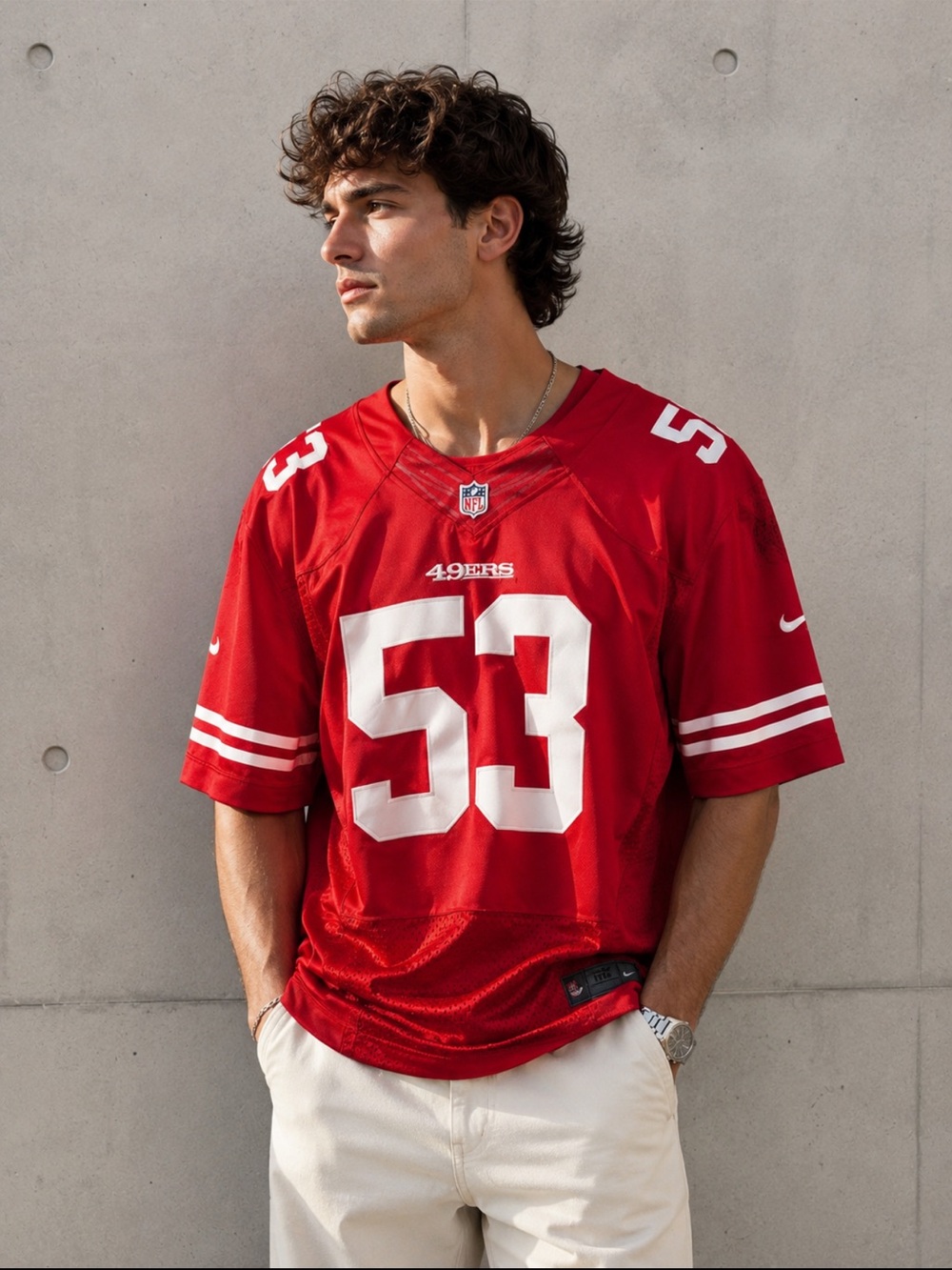 Nike San Francisco 49ers Navarro Bowman #53 Jersey Red 3XL NFL